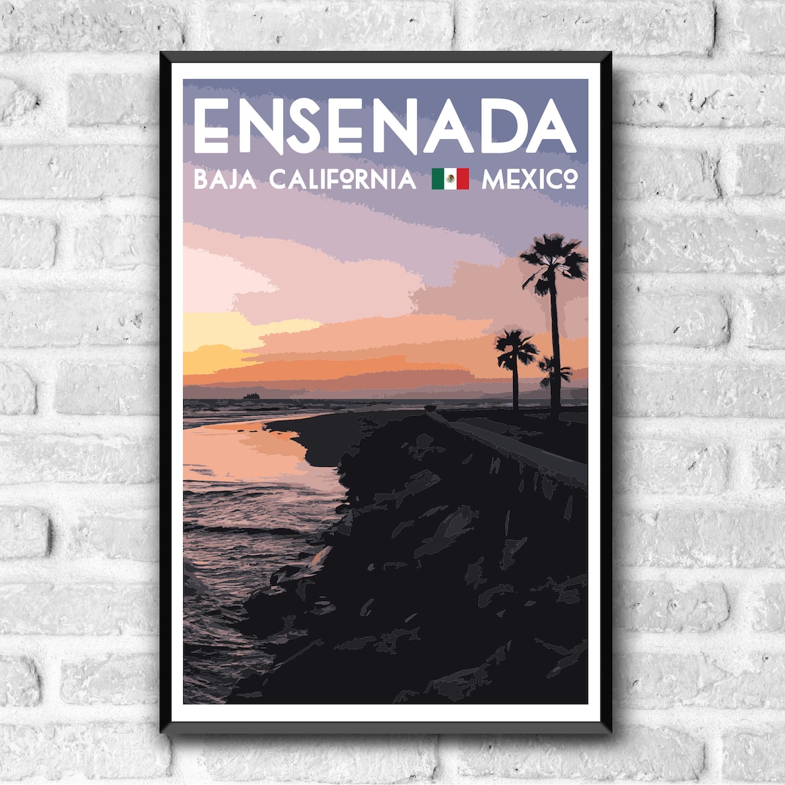 Ensenada WPA Style Vintage Travel Poster - Image 3