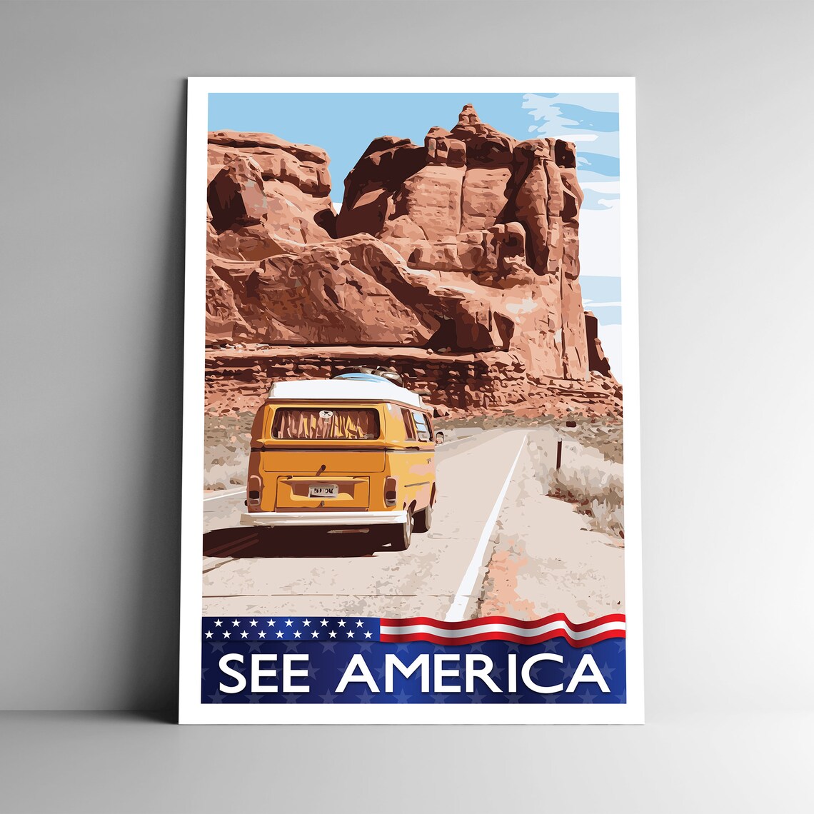 See America WPA Style Vintage Travel Poster