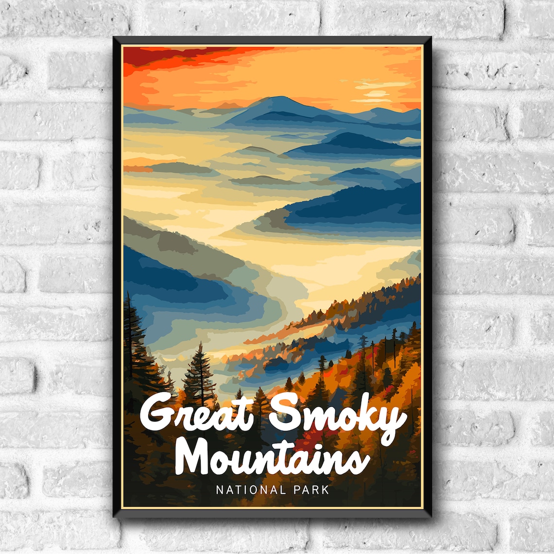 Great Smoky Mountains National Park Designer Series Poster - Image 3