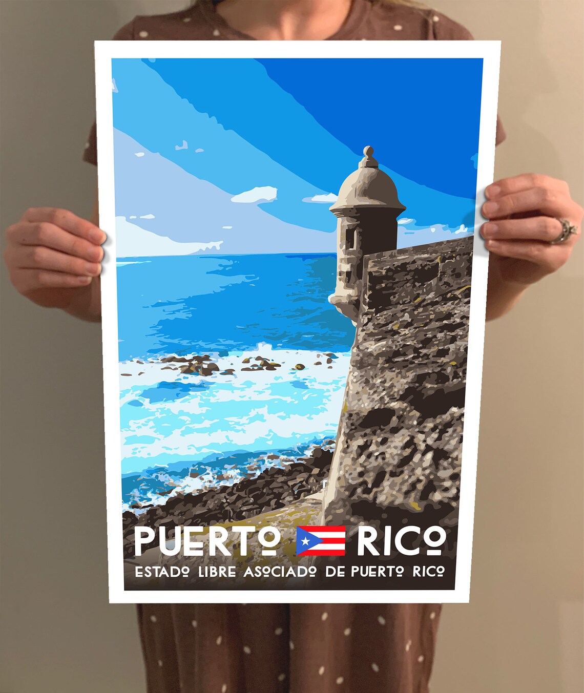 Puerto Rico Vintage Travel Poster, San Juan Retro Art Print - Image 2