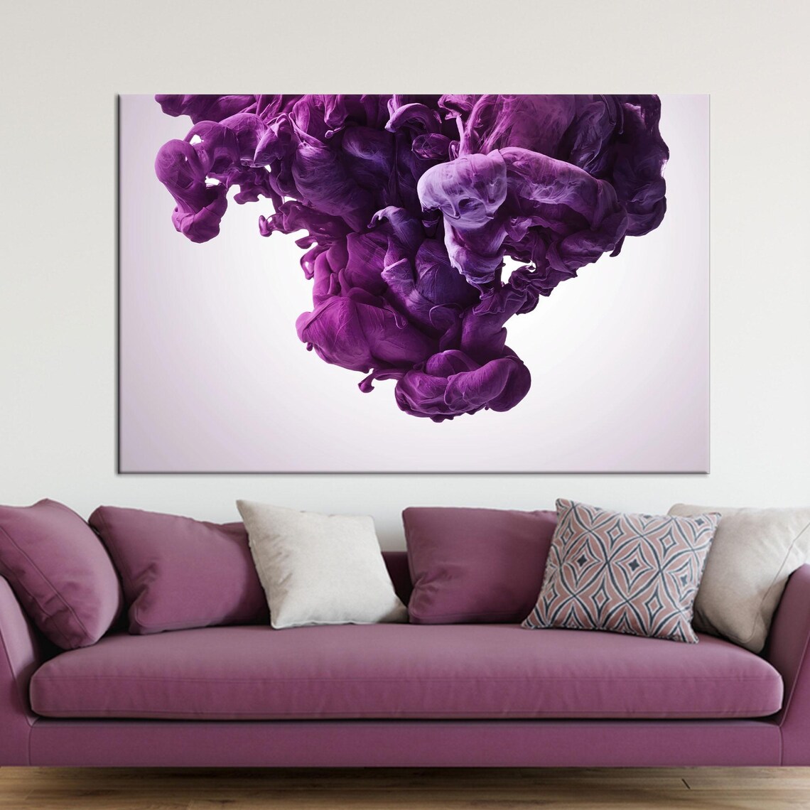 Modern Abstract Purple Glass, Halloween Decor