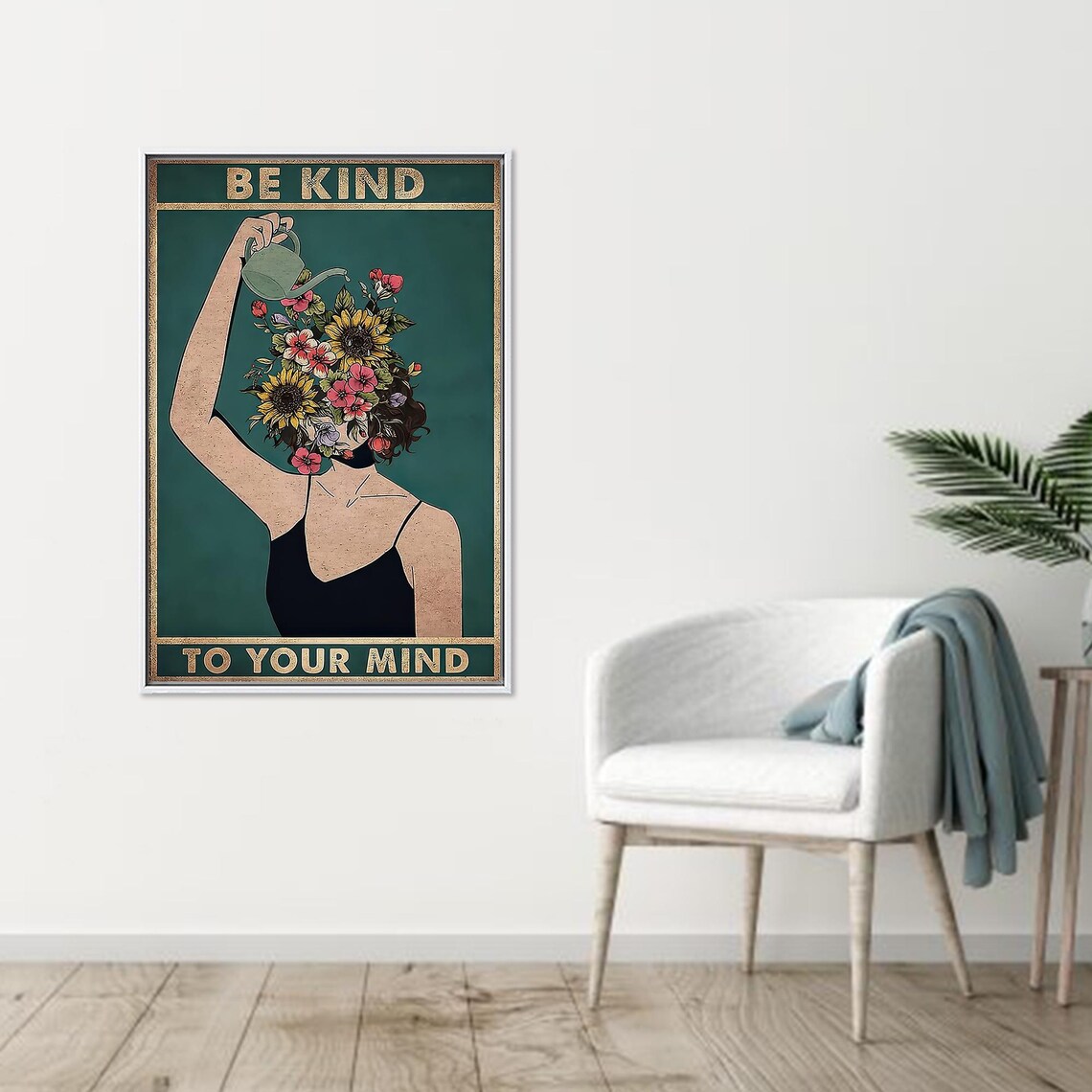 Be Kind To Your Mind Woman, Modern Art Print - Image 4