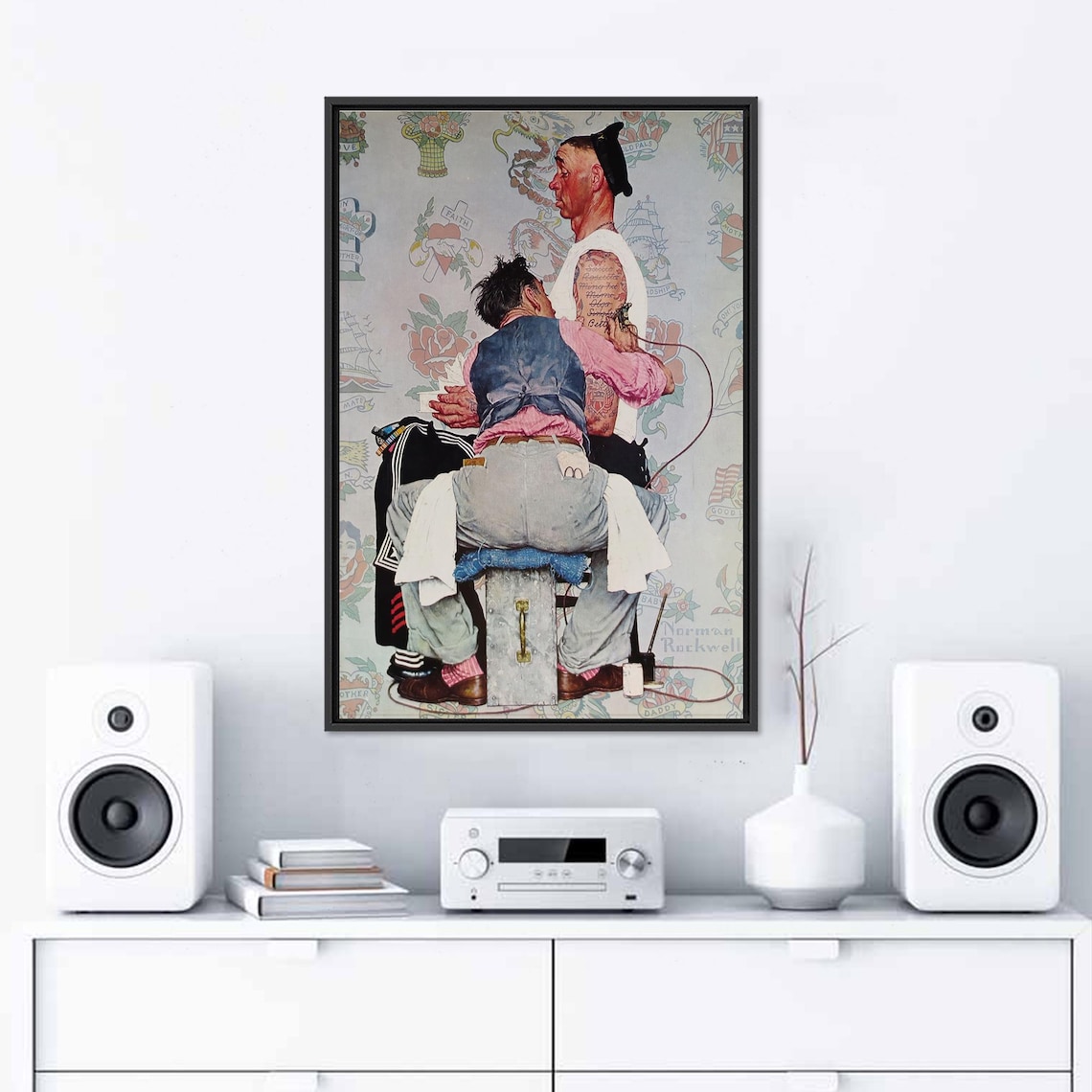 Norman Rockwell Glass Tattoo Artist, Abstract Art - Image 2