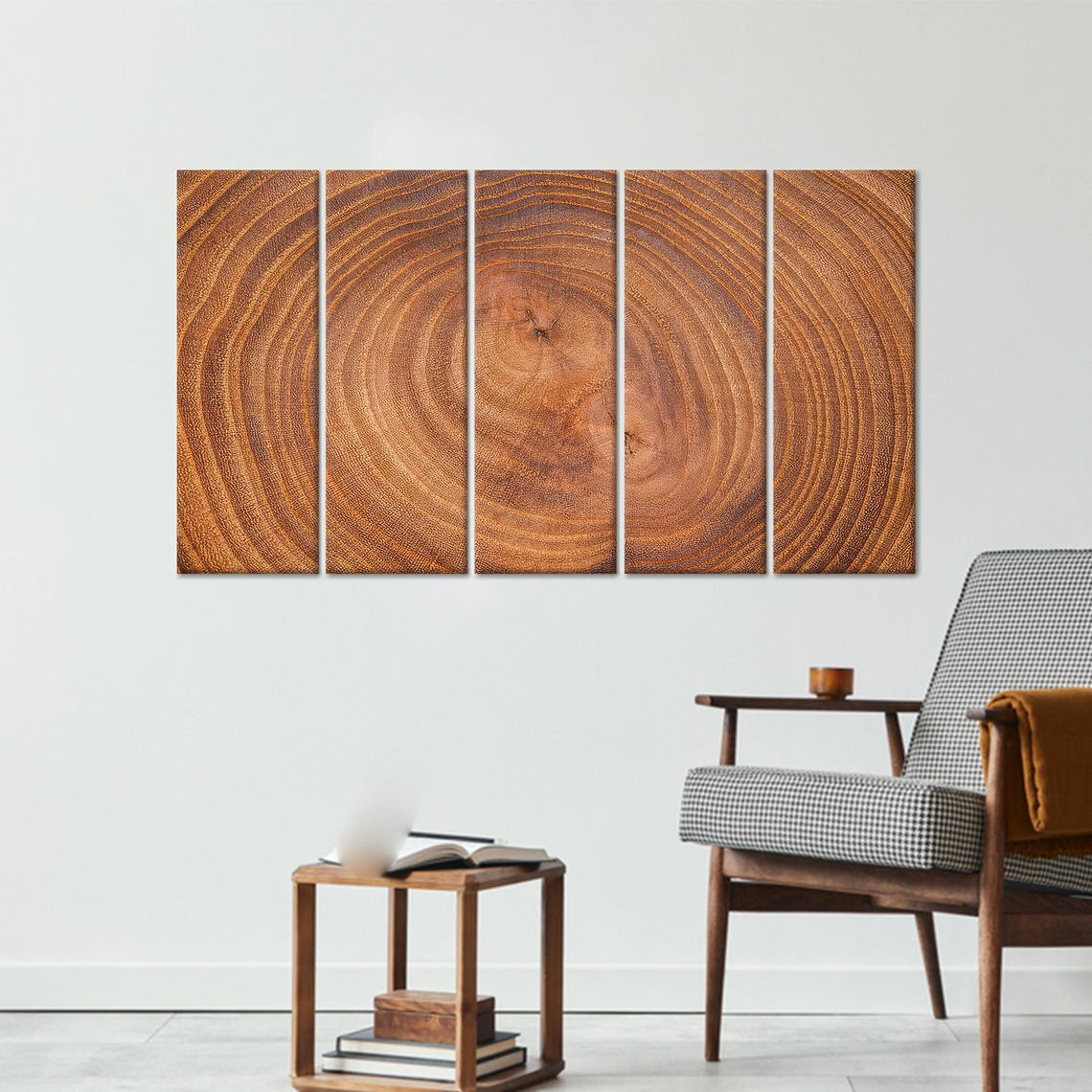 Living Room Decor Art Personalized Gifts Modern Glass Art Tree Trunk Artwork Tree Painted Glass Wood Wall Decor Large Decor Art - Image 2