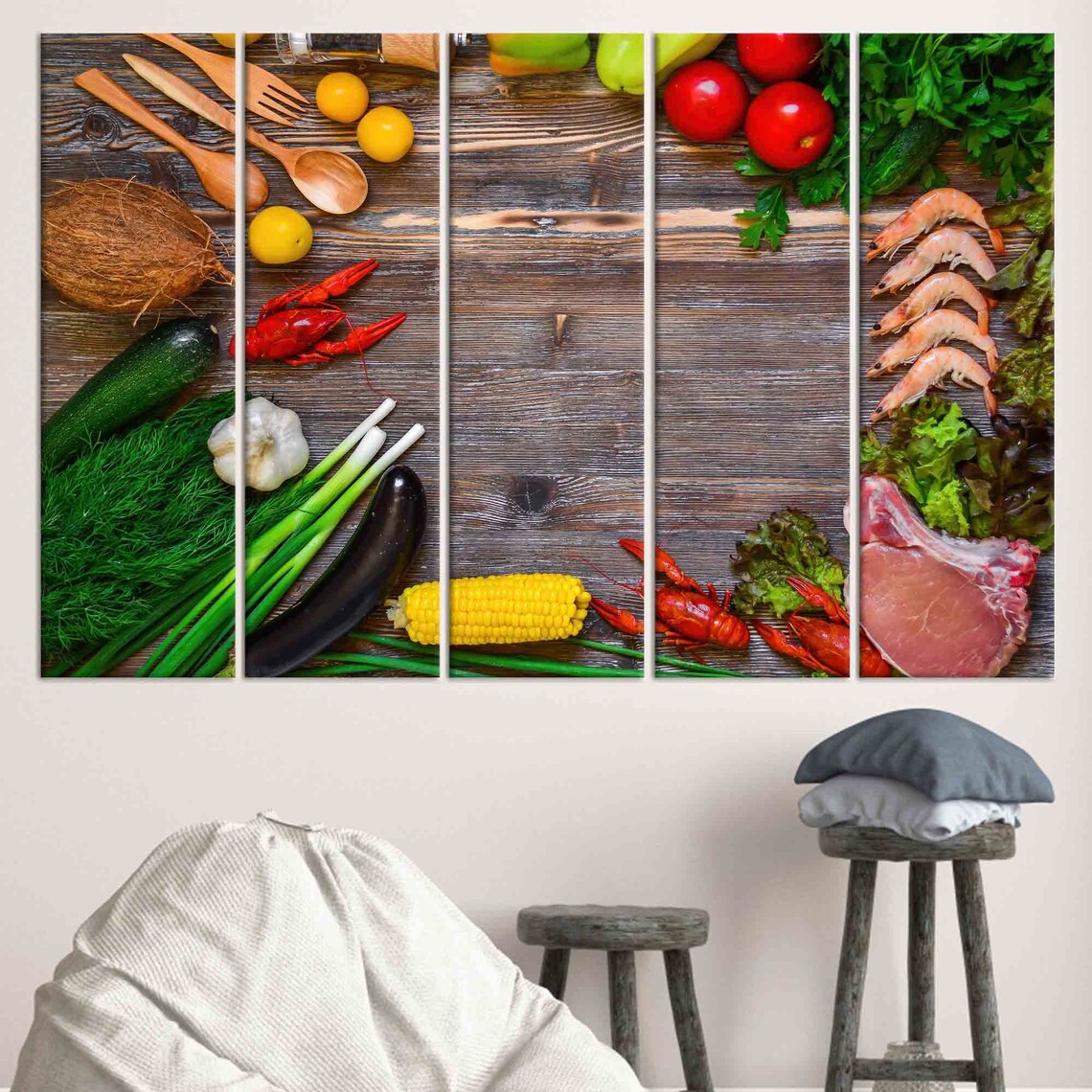 Colorful Vegetables Wall Art, Kitchen Wall Decor - Image 2
