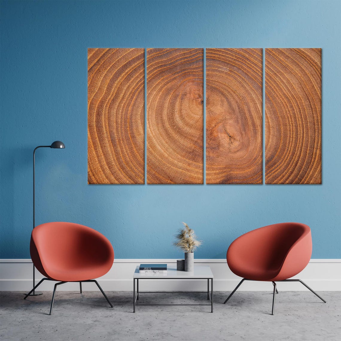 Living Room Decor Art Personalized Gifts Modern Glass Art Tree Trunk Artwork Tree Painted Glass Wood Wall Decor Large Decor Art - Image 3