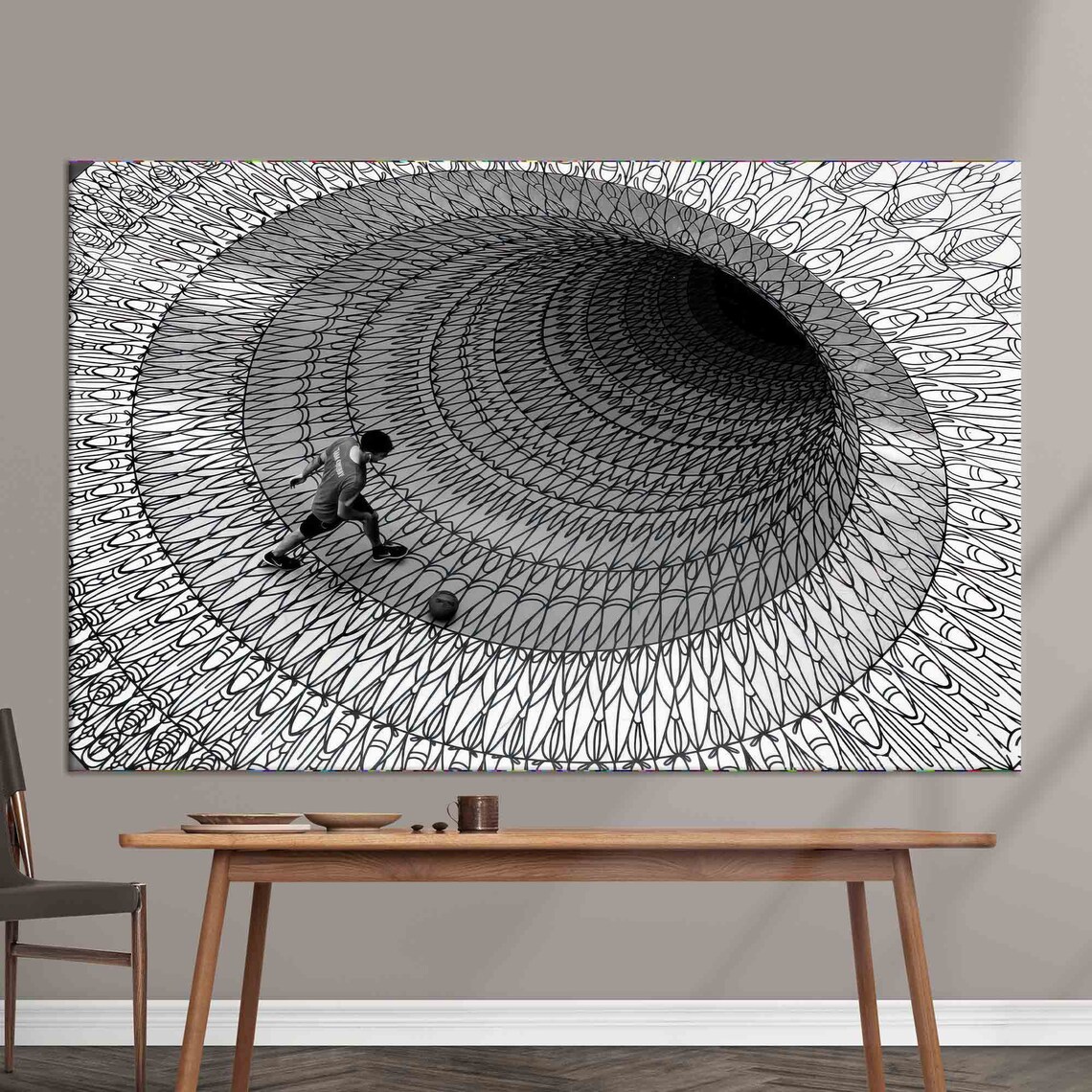 Optical Illusion Abstract, Modern Art Print