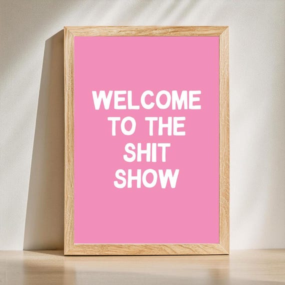 Hallway Home Wall Print Art Funny Bedroom Typography Living Room
