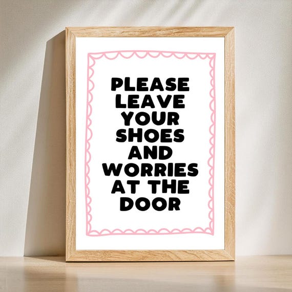 Hallway Home Wall Print Art Funny Bedroom Typography Living Room