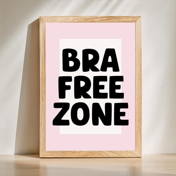 Pink Bathroom Wall Print Art Decor Dorm Girly Funny