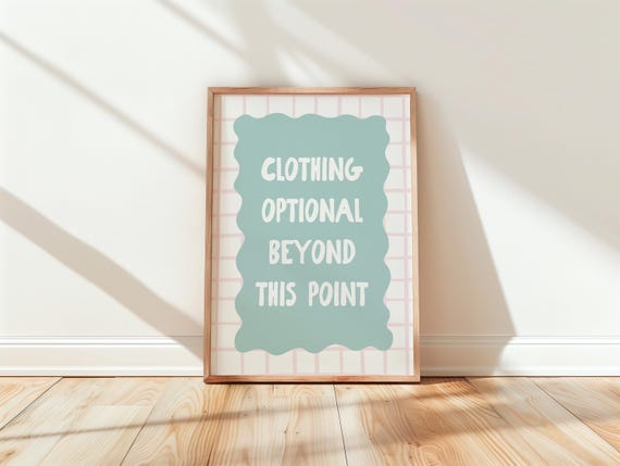 Preppy Bathroom Wall Print Art Pink Decor Dorm Girly Funny