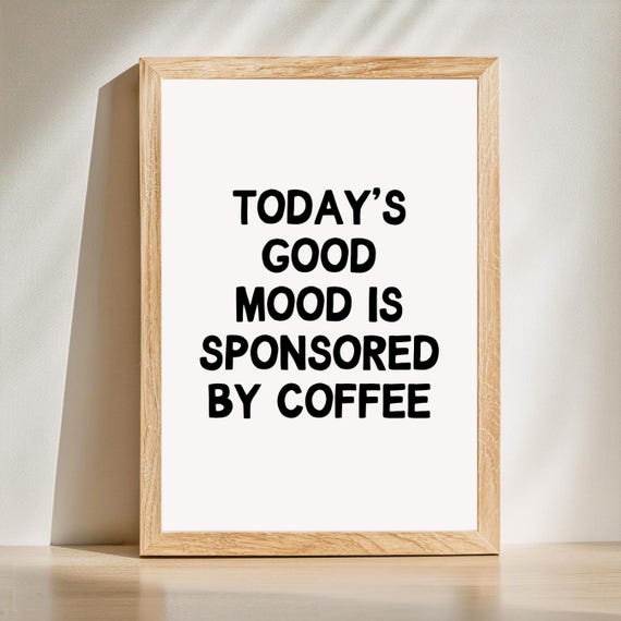 Coffee Kitchen Wall Print Art Girl Decor Preppy Food Trendy Girly Prints