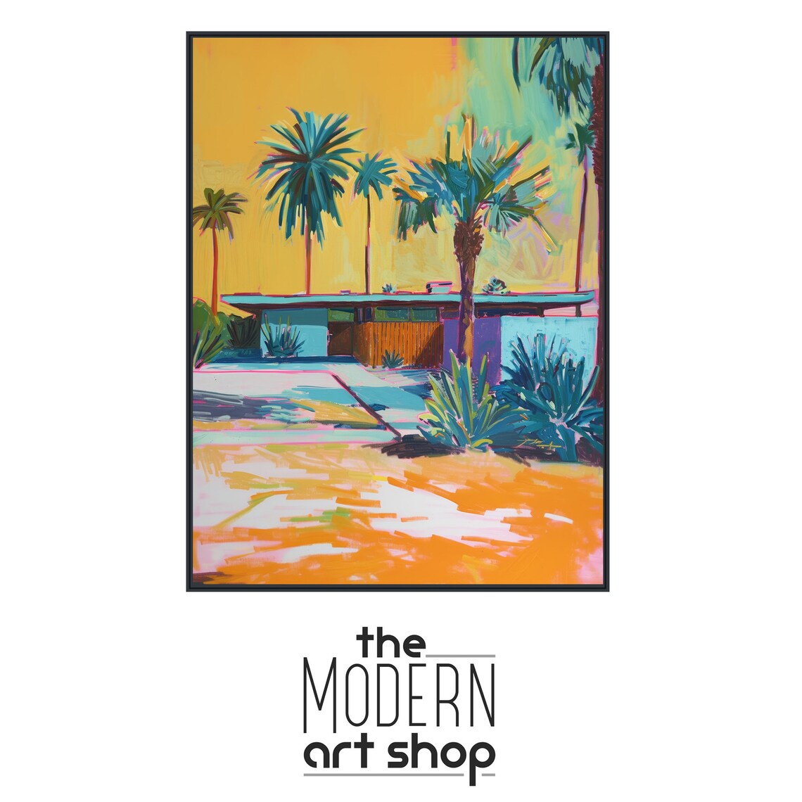 Palm Springs Mid-Century Architecture Art Print, Retro - Image 4