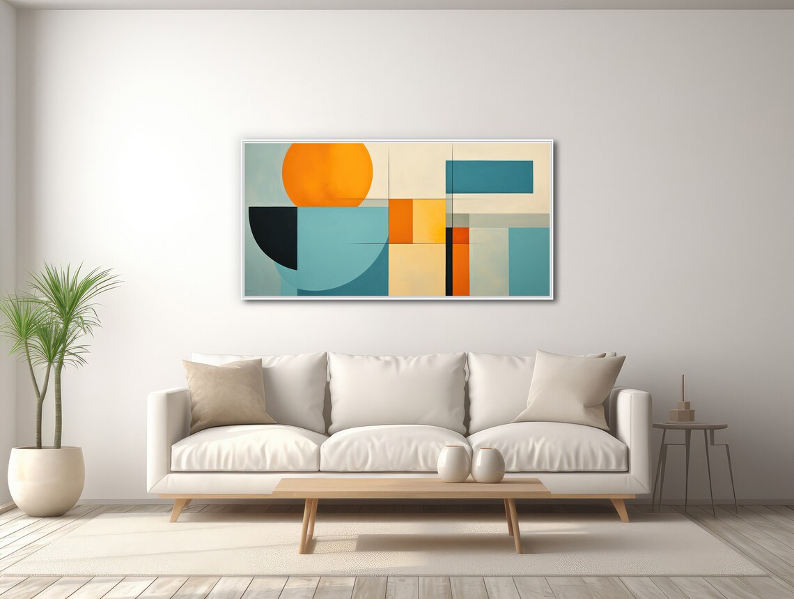 Geometric Minimal Abstract Art Print, Mid-Century Modern - Image 3