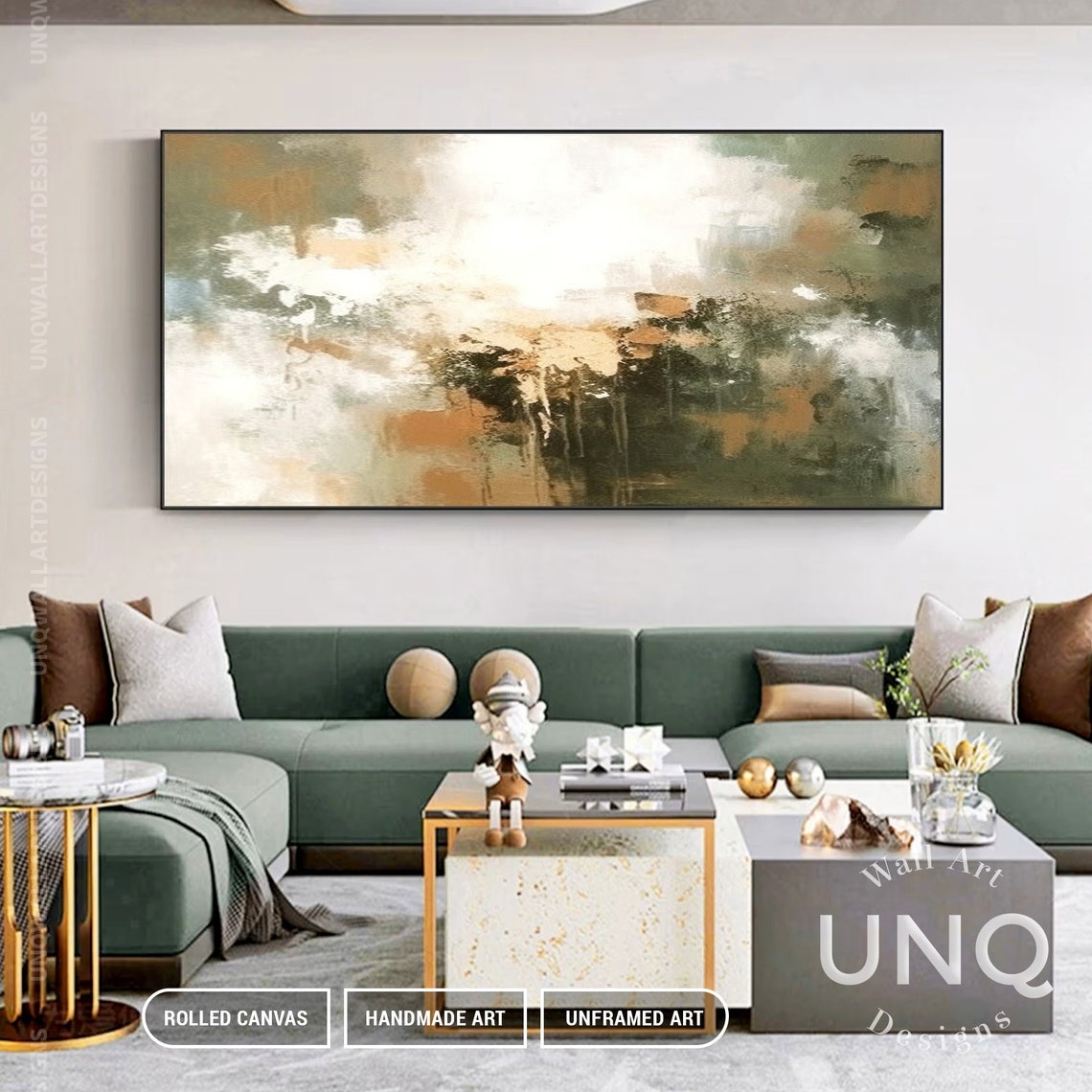 Sage Green Minimalist Abstract Painting Soft Earth Tone Decor Poster - Image 6