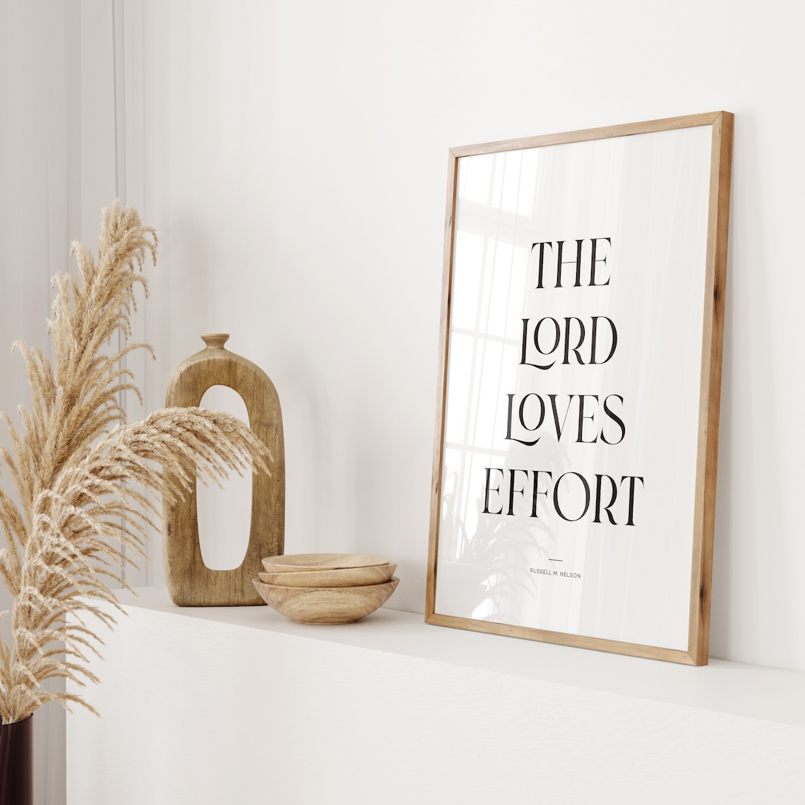 The Lord Loves Effort Russell M. Nelson Quote Art Print - Image 2