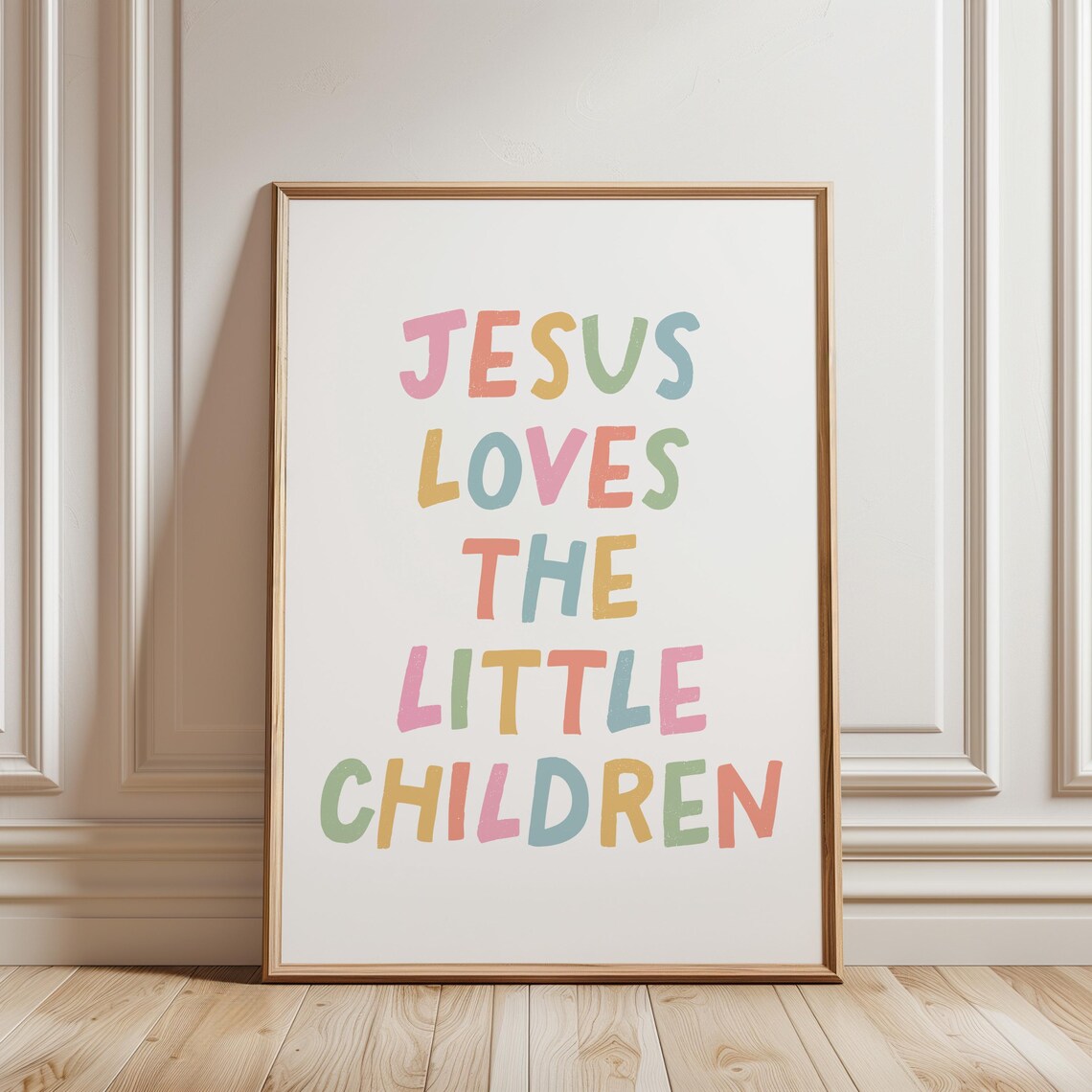 Jesus Loves The Little Children Print Kids Christian Wall Art Christian Classroom Pastel Playroom Decor Christian Nursery Art Lds Art