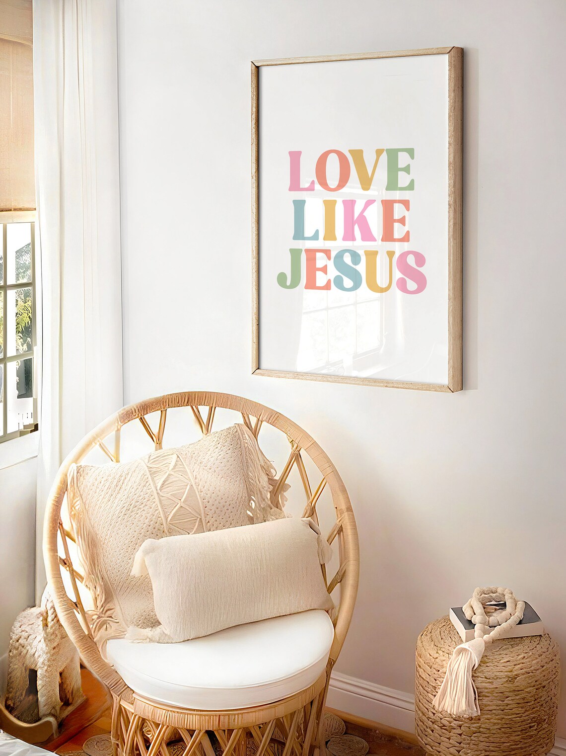Love Like Jesus Christian Nursery Decor Art Print - Image 3