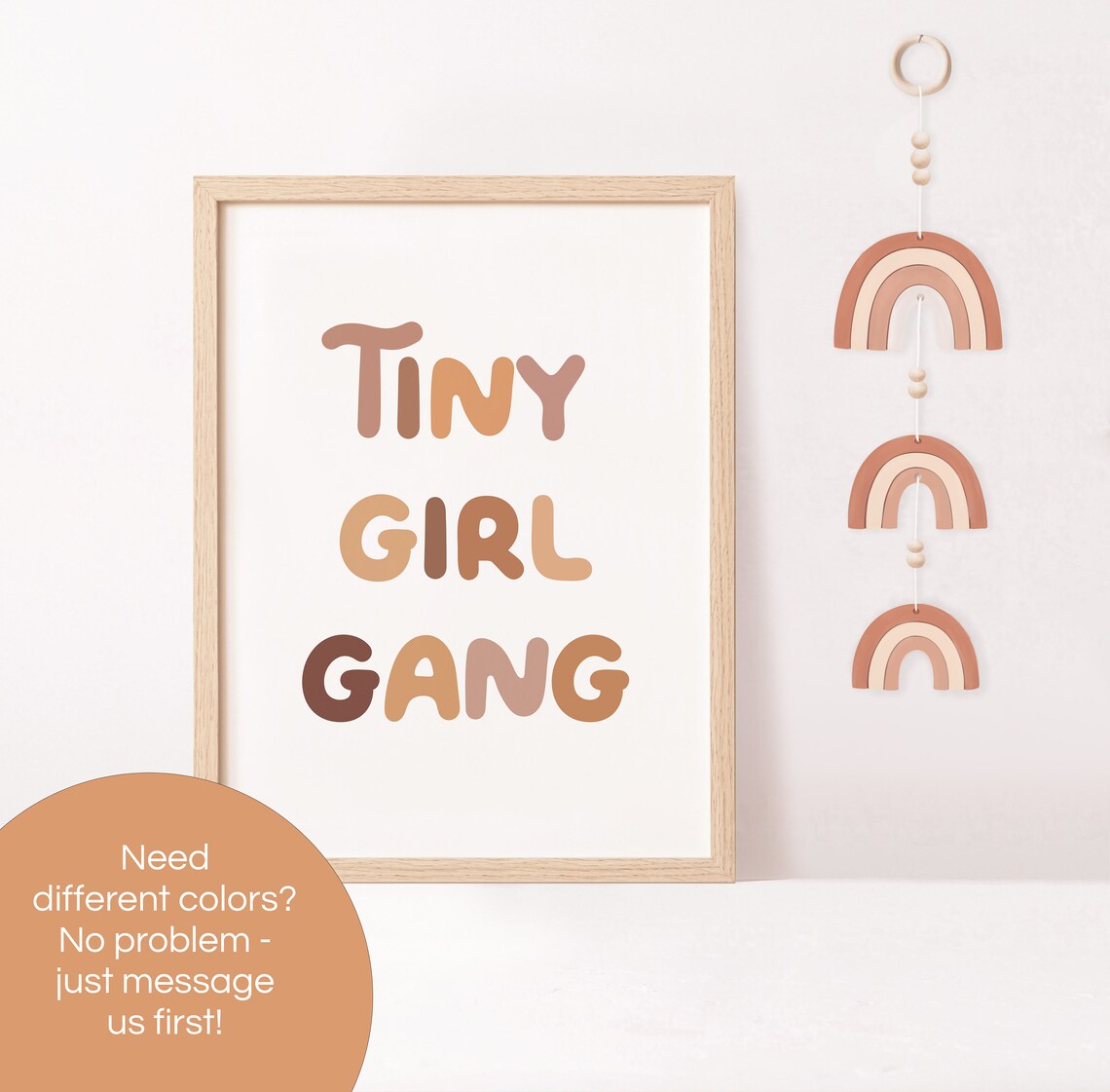 Tiny Girl Gang Boho Girls Room Art Print - Image 2
