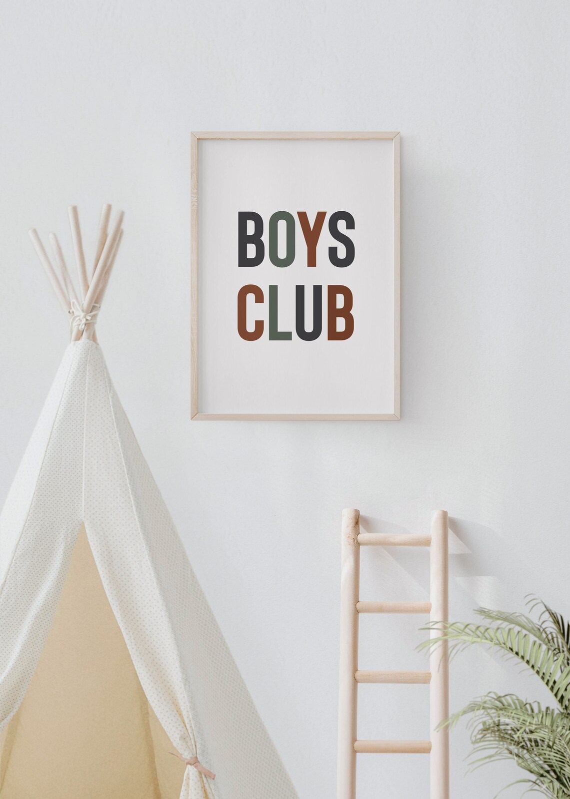 Boys Club Quote Art Print, Boho Playroom Decor - Image 2