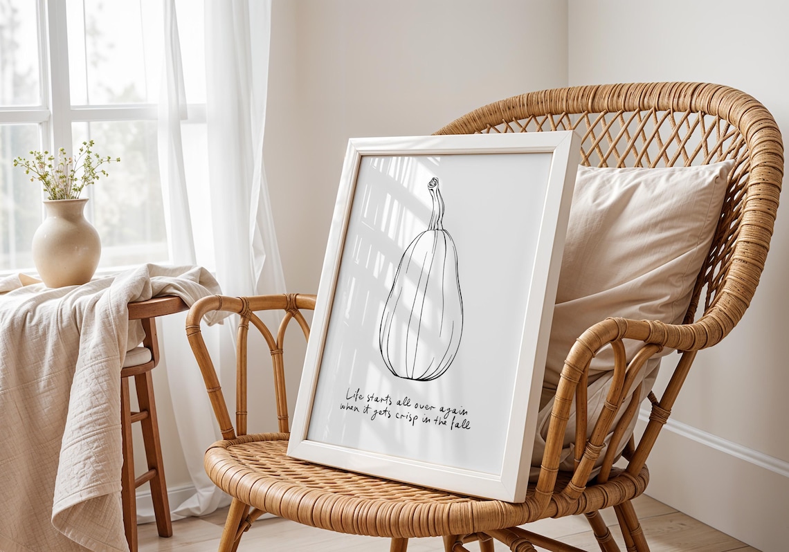 Life Starts All Over Again When It Gets Crisp In The Fall Pumpkin Poster - Image 2