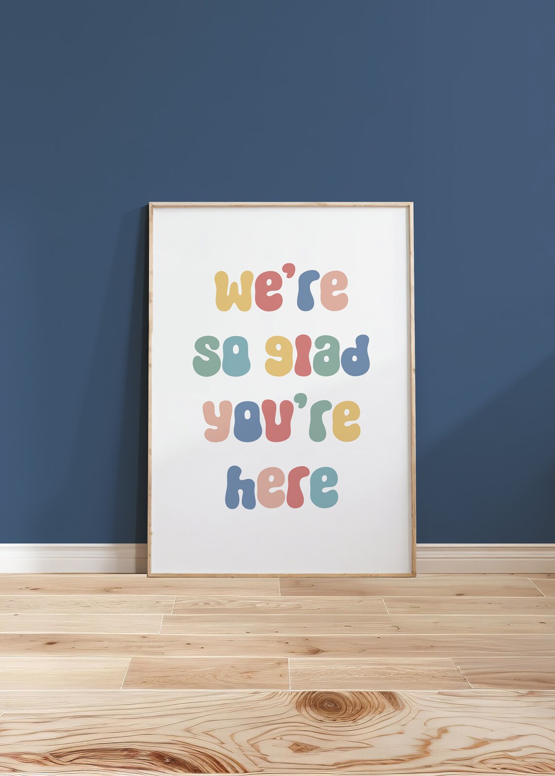 We're So Glad You're Here Retro Classroom Art Print