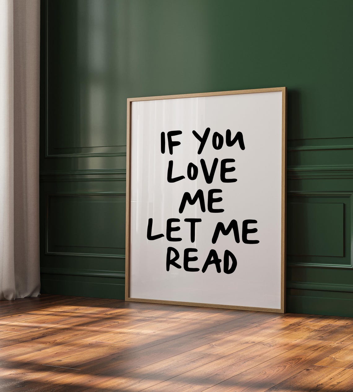 If You Love Me Let Me Read Funny Book Lover Library Quote Poster - Image 2