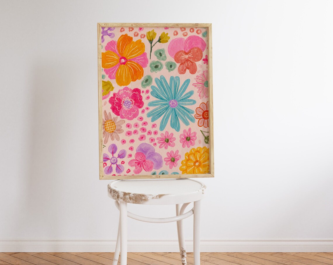 Abstract Floral Botanical Acrylic Art Print