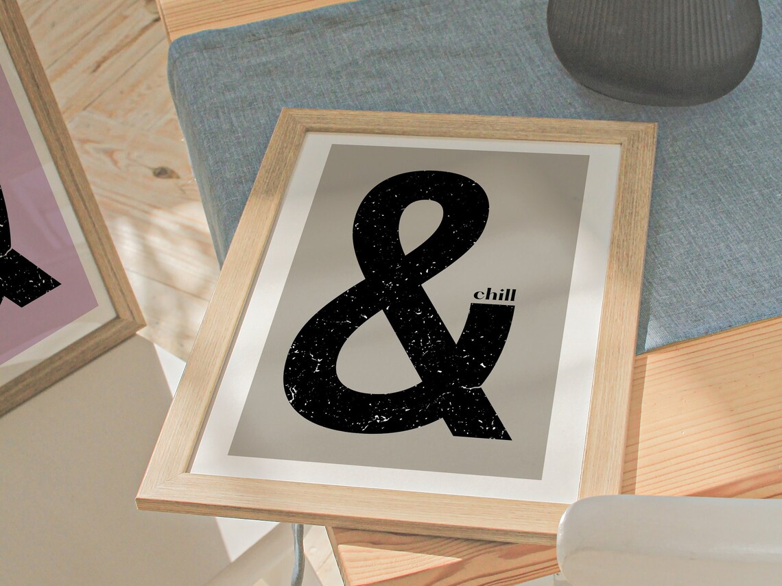 And Chill Quote Typography, Retro Hallway Decor - Image 2