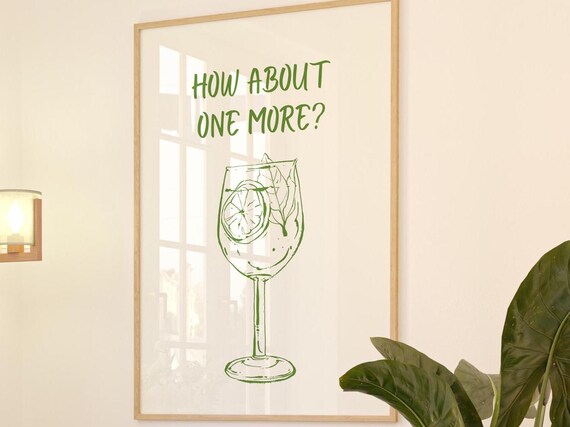 Fun How About One More Lime Spritz Cocktail Framed Bar Poster