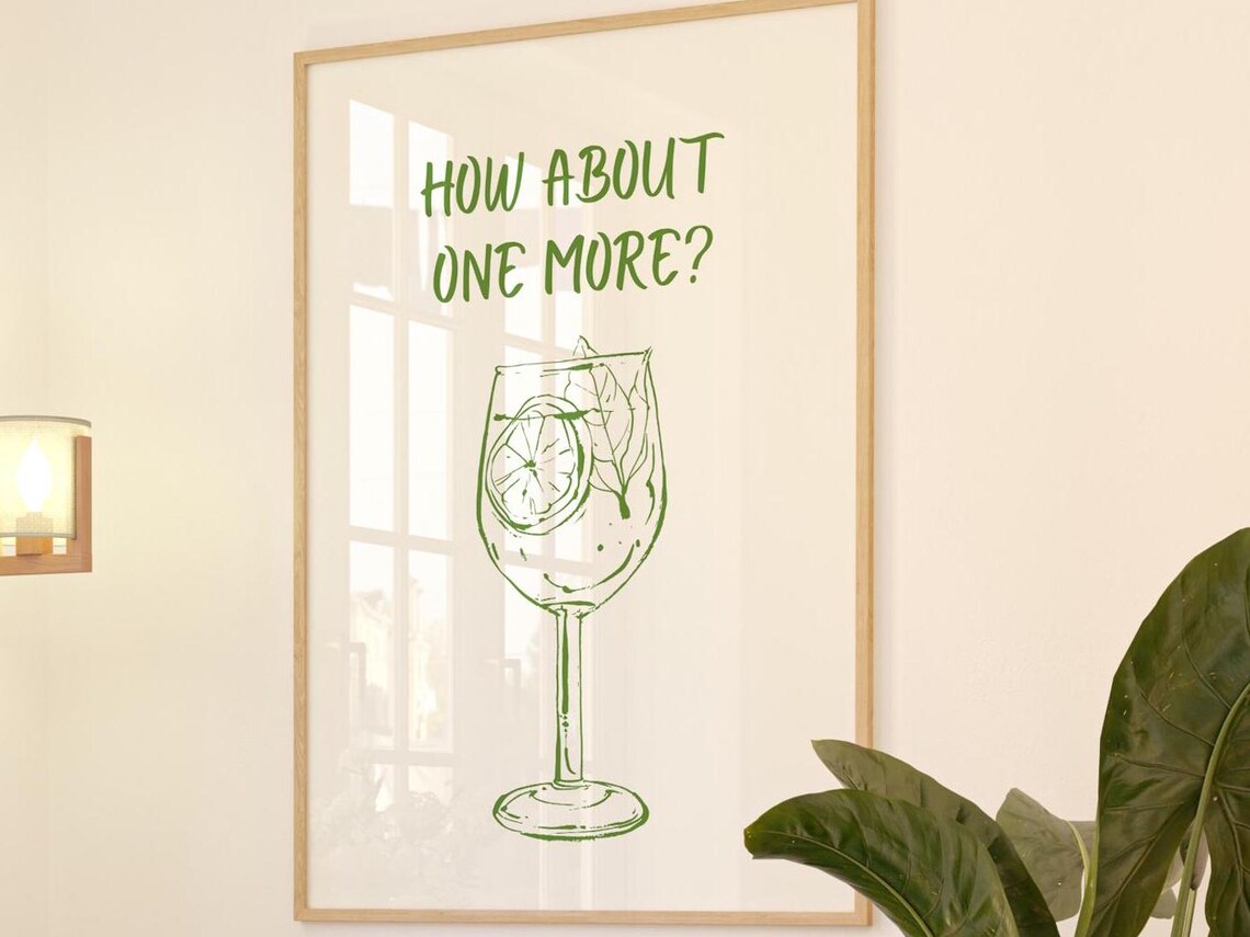 Fun How About One More Lime Spritz Cocktail Framed Bar Poster