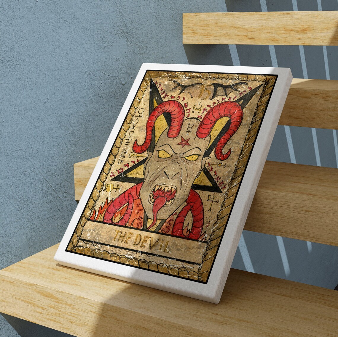 Devil Tarot Card Print Tarot Card Print Tarot Card Art Tarot Card Art Devil Tarot Devil Tarot Card Art Print Tarot Print Devil - Image 3