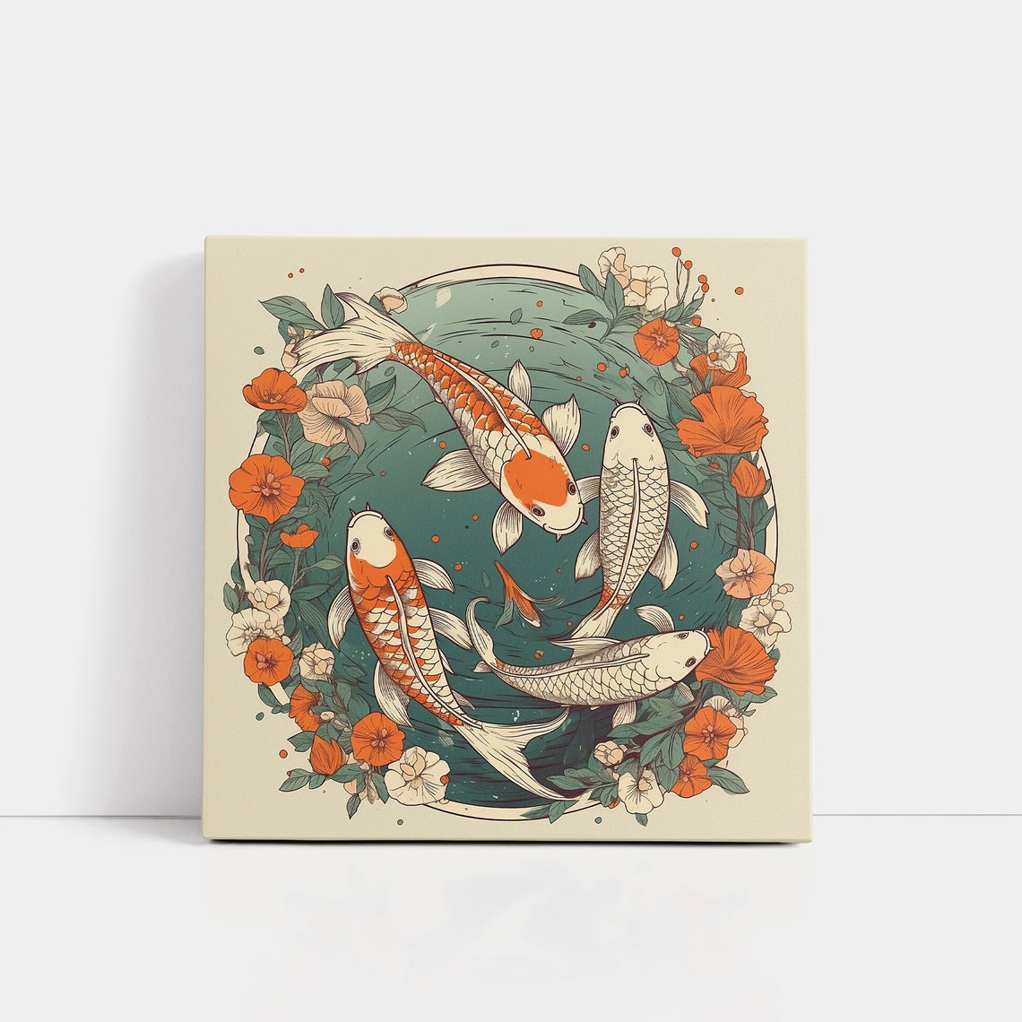 Koi Fish Print Koi Wall Art Koi Art Koi Koi Wall Art Koi Fish Painting Japanese Koi Art Japanese Wall Art Koi Poster