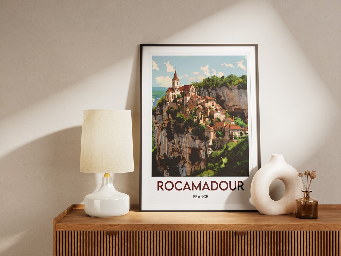 Rocamadour France Travel Poster, Wall Art Print - Image 2