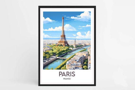 Paris Minimalist Travel Poster, Eiffel Tower