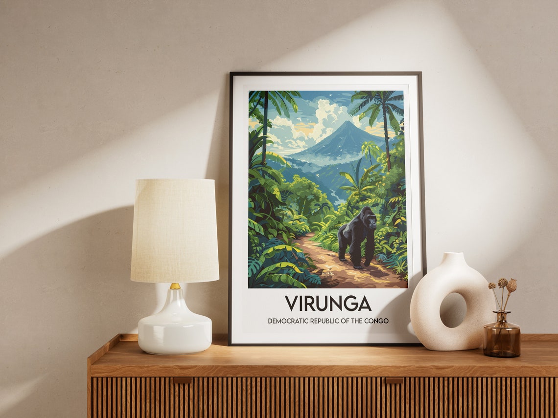 Virunga Democratic Republic of the Congo Gorilla Forest Poster - Image 2