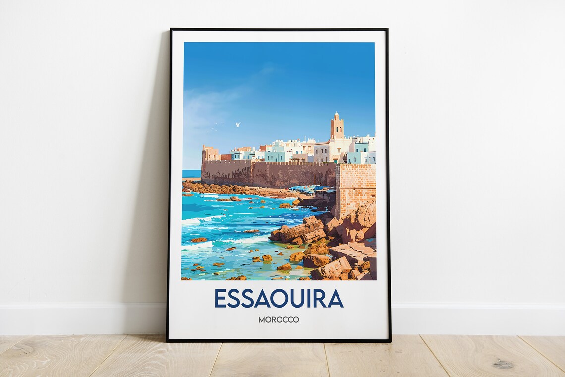 Essaouira Poster Essaouira Print Morocco Frame Home Decor Wall Art