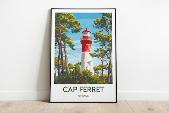 Cap Ferret Lighthouse Travel Poster