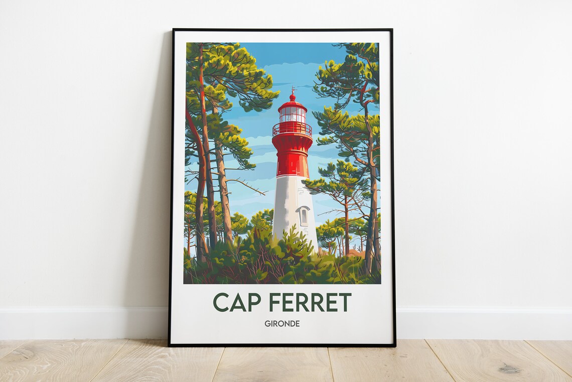 Cap Ferret Lighthouse Travel Poster