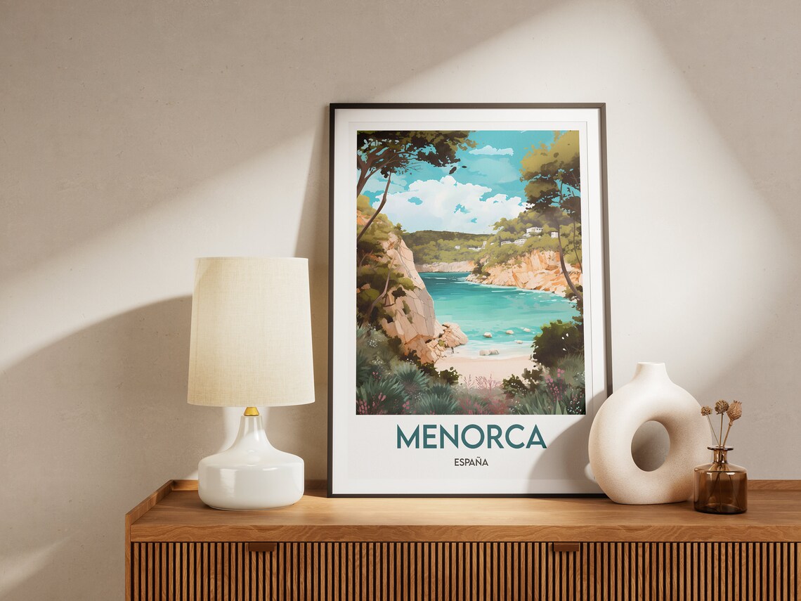 Minorca Creek Minimalist Travel Poster, Balearic Islands - Image 2
