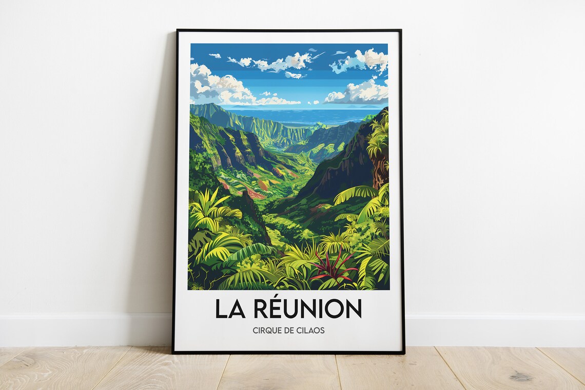 Cirque De Cilaos, Reunion Island Travel Poster