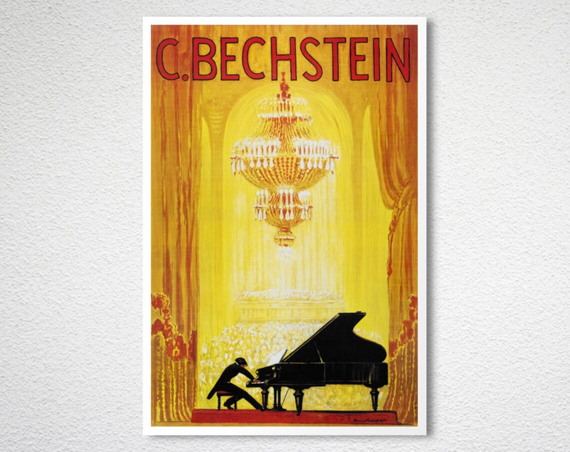 C Bechstein Vintage Music Poster, Piano Art Print - Image 2