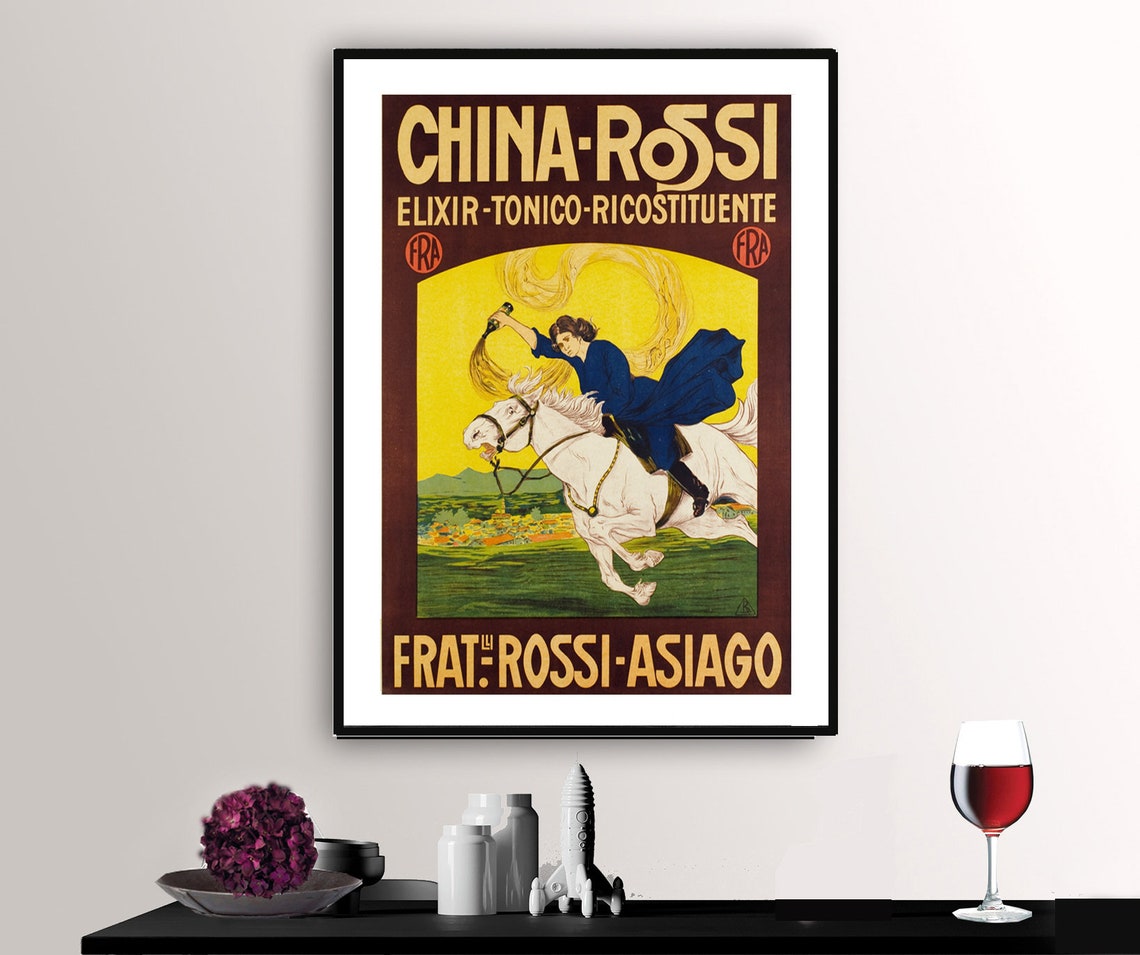 China Rossi Elixir Tonico Vintage Italian Tonic Advertising Poster
