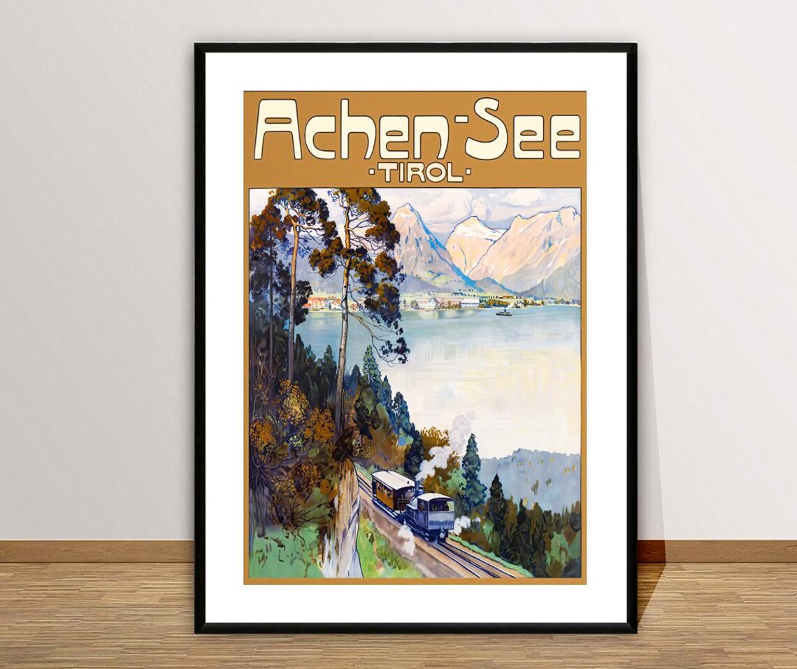 Achen See Tirol Austria Vintage Travel Poster - Image 2