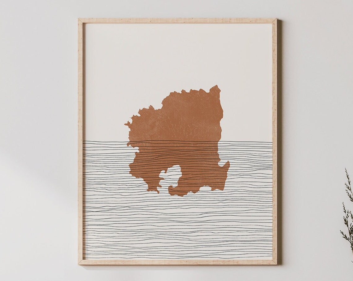 North Gyeongsang Art Print Map Wall Decor South Korea Travel Poster And Gift