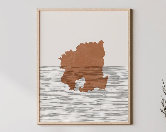 North Gyeongsang Art Print Map Wall Decor South Korea Travel Poster And Gift