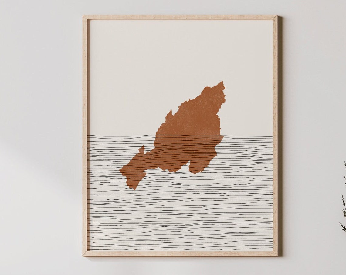 Nagaland Art India Map Silhouette Wall Decor State Of Print