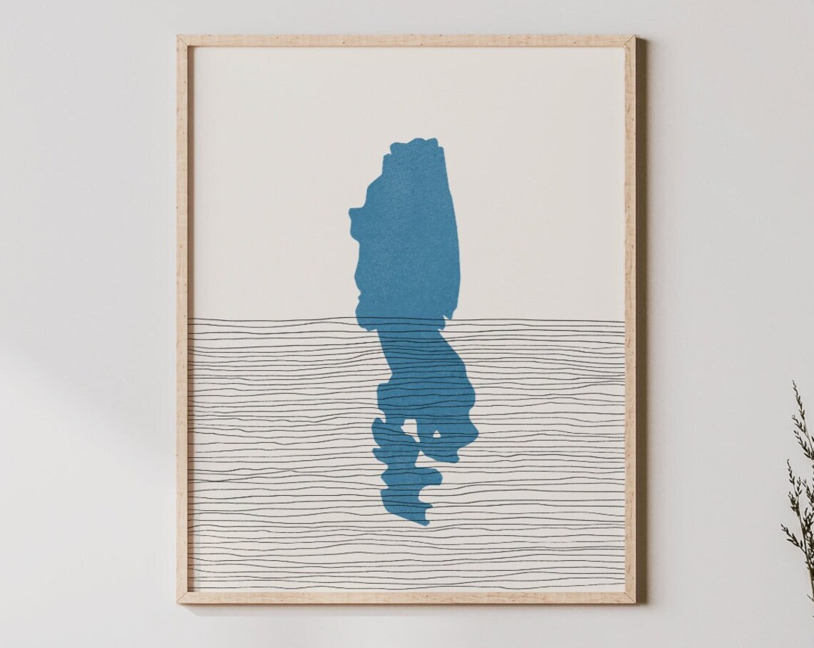 Gouldsboro Lake Boho Art Print, Pennsylvania Decor