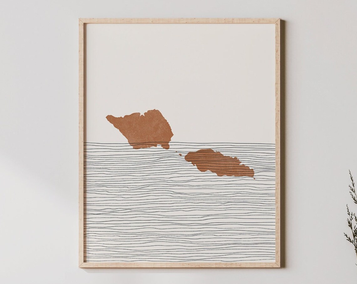 Samoa Boho Island Travel Poster Art Print