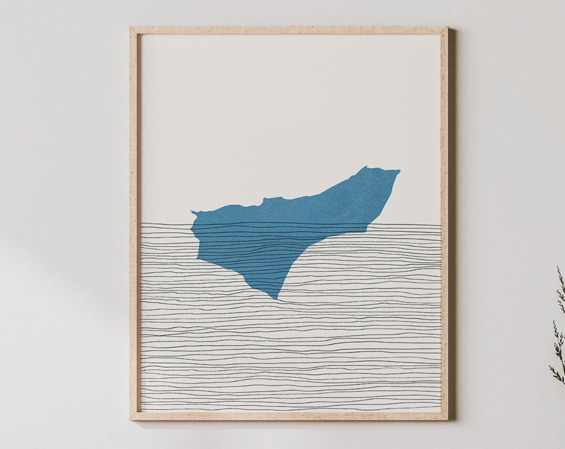 Alpsee Germany Lake Silhouette Minimalist Boho Travel Map Art Poster
